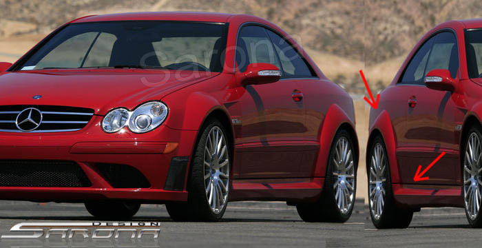 Custom Mercedes CLK Side Skirts  Coupe (2003 - 2012) - Call for price (Part #MB-011-SS)